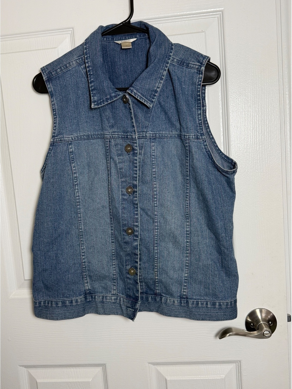 Christopher & Banks vintage button up jean vest